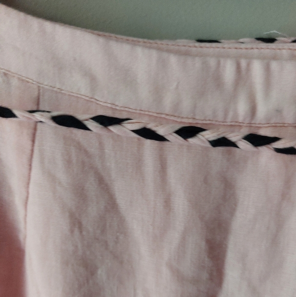 Carolina K cotton boho maxi skirt. Pastel pink+black. Small S - Picture 5 of 8